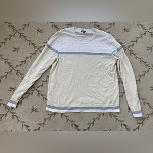 Patagonia Women’s Cream, Tan, and Gray Cotton Blend Sweater - Size Large